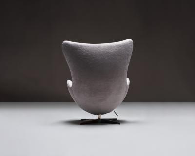 Arne Jacobsen Egg Chair by Arne Jacobsen with New Wool Mosu Velvet Upholstery