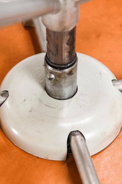 Arne Jacobsen Office Chair in Leather and Steel by Arne Jacobsen 1968