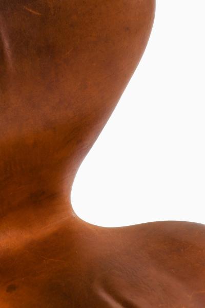 Arne Jacobsen Office Chair in Leather and Steel by Arne Jacobsen 1968