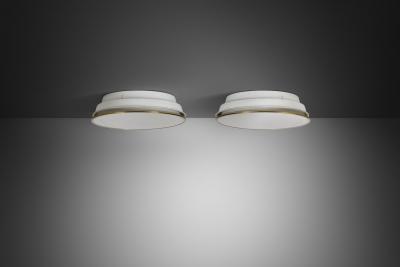 Arne Jacobsen Pair of Munkegaard Lamps by Arne Jacobsen for Louis Poulsen Denmark 1950s