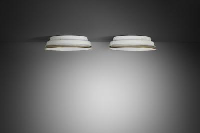 Arne Jacobsen Pair of Munkegaard Lamps by Arne Jacobsen for Louis Poulsen Denmark 1950s