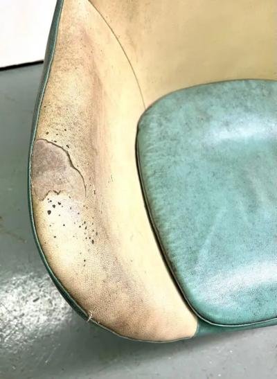 Arne Jacobsen Set of 3 Danish Organic Modern Egg Lounge Chairs attr Arne Jacobsen 2 Leather