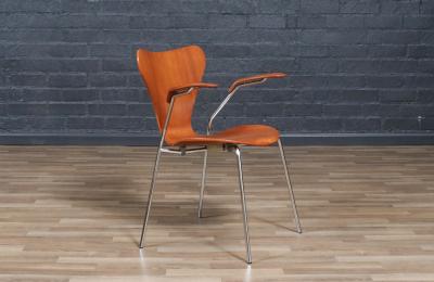 Arne Jacobsen Vintage Arne Jacobsen Series 7 Teak Desk Chair for Fritz Hansen