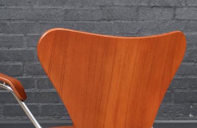 Arne Jacobsen Vintage Arne Jacobsen Series 7 Teak Desk Chair for Fritz Hansen