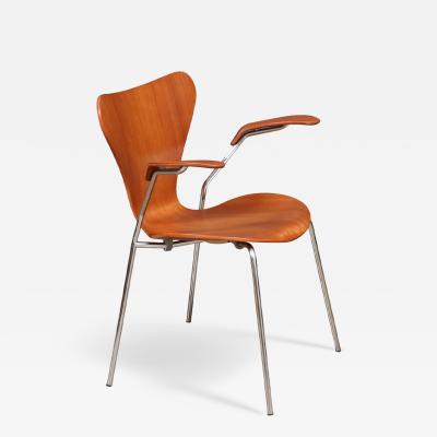 Arne Jacobsen Vintage Arne Jacobsen Series 7 Teak Desk Chair for Fritz Hansen