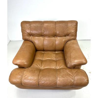 Arne Norell 1960s Arne Norell Leather Mexico Lounge Chair
