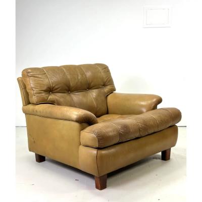 Arne Norell 1960s Arne Norell Leather Mexico Lounge Chair