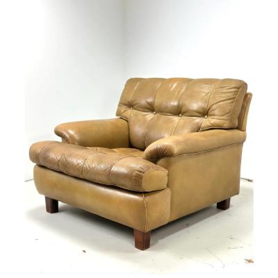 Arne Norell 1960s Arne Norell Leather Mexico Lounge Chair