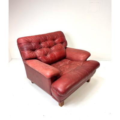 Arne Norell 1960s Attributed to Arne Norell Leather Mexico Lounge Chair