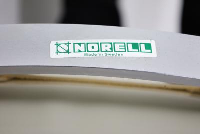 Arne Norell Ari Chair and Ottoman in Leather and Steel by Arne Norell 1970s