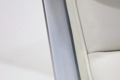 Arne Norell Ari Chair and Ottoman in Leather and Steel by Arne Norell 1970s