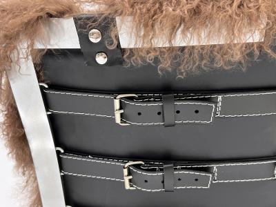 Arne Norell Arne Norell Ari Chair Ottoman in Chocolate Mongolian Sheepskin 1970s Sweden