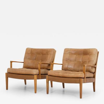 Arne Norell Mid Century Swedish Lounge Chairs L ven by Arne Norell