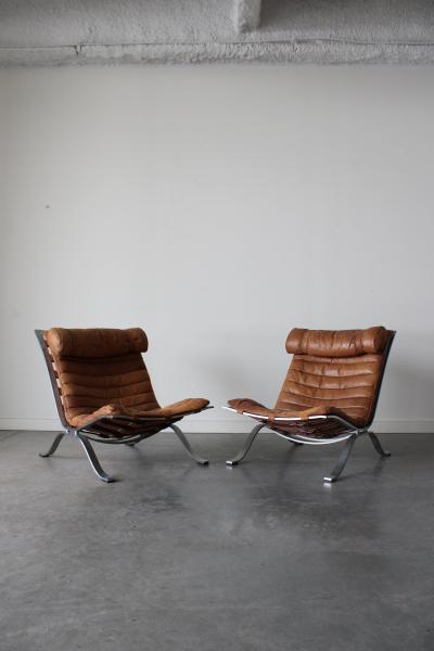 Arne Norell Pair of Ari Lounge Chairs by Arne Norell 1966