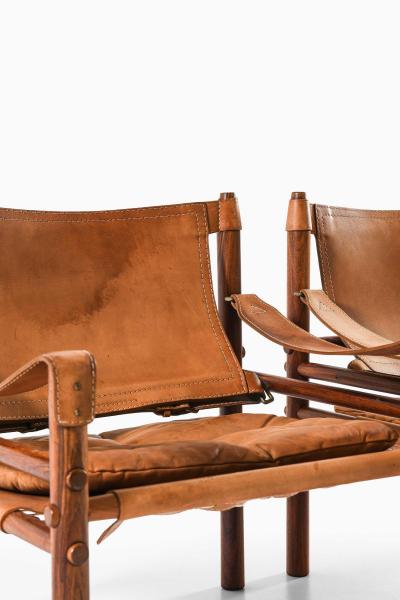 Arne Norell Pair of Sirocco Easy Chairs in Leather Rosewood by Arne Norell 1964