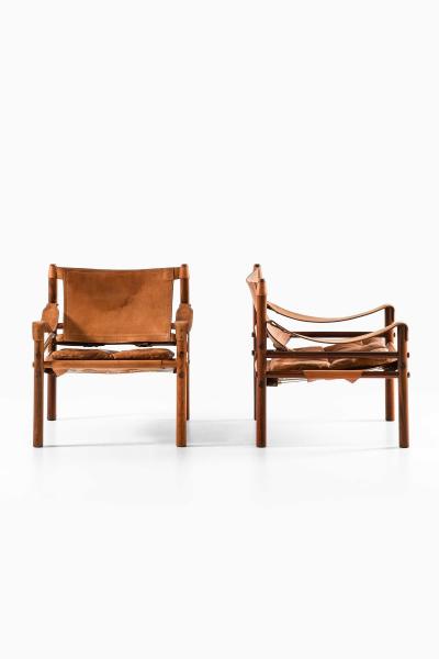 Arne Norell Pair of Sirocco Easy Chairs in Leather Rosewood by Arne Norell 1964
