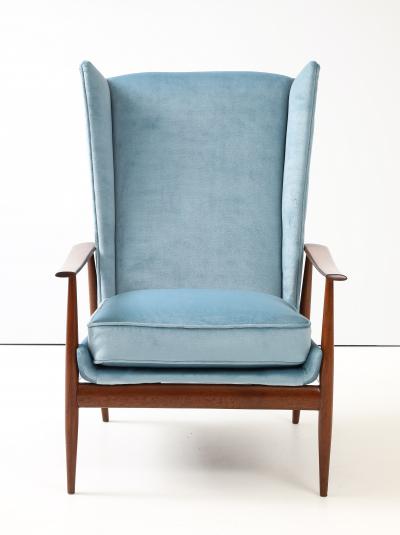 Arne Vodder 1950s Arne Vodder Attributed Wing back Teak Lounge Chair