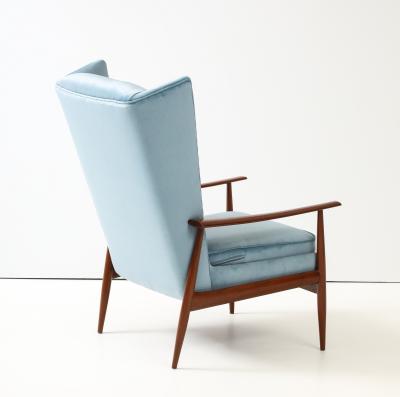 Arne Vodder 1950s Arne Vodder Attributed Wing back Teak Lounge Chair