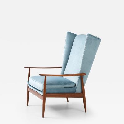 Arne Vodder 1950s Arne Vodder Attributed Wing back Teak Lounge Chair