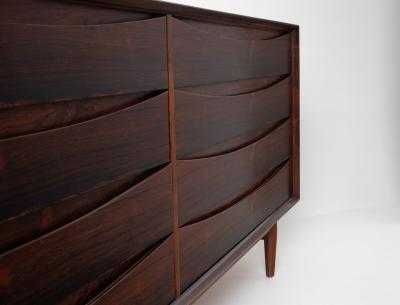 Arne Vodder Arne Vodder Brazilian Rosewood Dresser with Sculptural Drawer Fronts