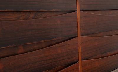 Arne Vodder Arne Vodder Brazilian Rosewood Dresser with Sculptural Drawer Fronts