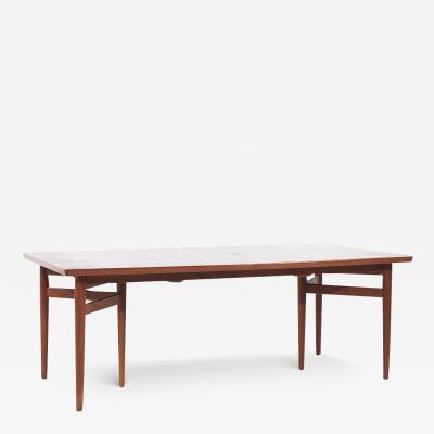 Arne Vodder Arne Vodder Model 212 MCM Danish Teak Expanding Dining Table with 2 Leaves