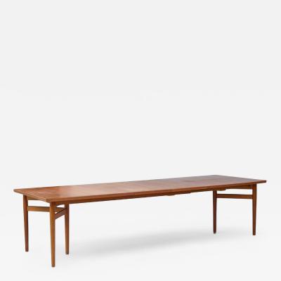 Arne Vodder Arne Vodder Model 212 Mid Century Danish Teak Expanding Dining Table 2 Leaves