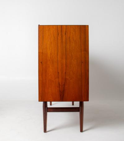 Arne Vodder Arne Vodder Rosewood Credenza with Blue White Drawers Denmark 1960