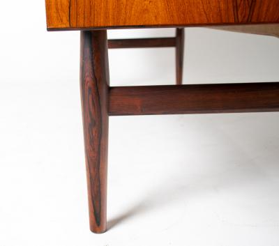 Arne Vodder Arne Vodder Rosewood Credenza with Blue White Drawers Denmark 1960