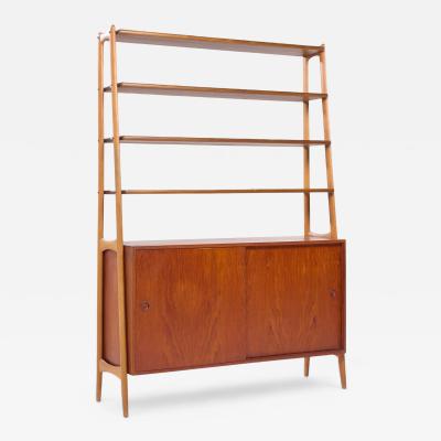 Arne Vodder Arne Vodder Style Mid Century Danish Teak Book Shelf Credenza