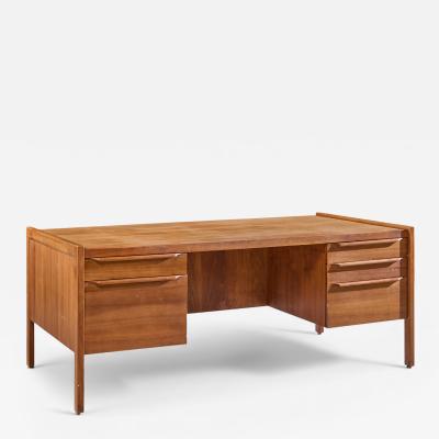 Arne Vodder Arne Vodder Style Mid Century Teak Executive Desk
