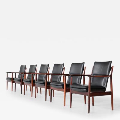 Arne Vodder Arne Vodder armchairs model 432 in rosewood Sibast Furniture Denmark 1960