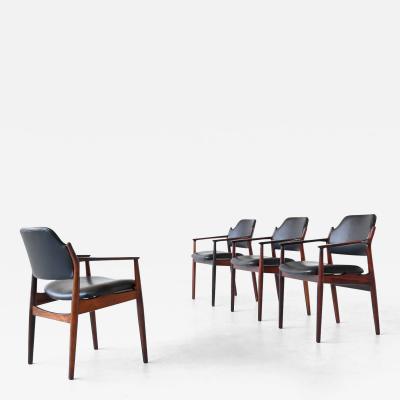 Arne Vodder Arne Vodder armchairs model 62A in rosewood Sibast Mobler Denmark 1960 Back