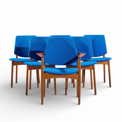 Arne Vodder Arne Vodder for Bovirke Mid Century Danish Teak Dining Chairs Set of 6