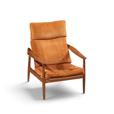 Arne Vodder Arne Vodder for France Daverkosen FD164 Danish Teak Reclining Lounge Chair