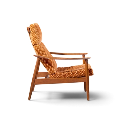 Arne Vodder Arne Vodder for France Daverkosen FD164 Danish Teak Reclining Lounge Chair