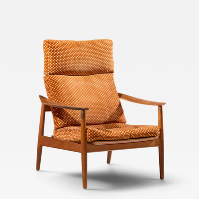 Arne Vodder Arne Vodder for France Daverkosen FD164 Danish Teak Reclining Lounge Chair