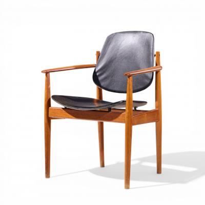 Arne Vodder Arne Vodder for France Son FD 184 Mid Century Danish Teak Dining Chairs Pair