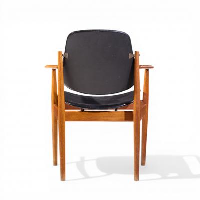 Arne Vodder Arne Vodder for France Son FD 184 Mid Century Danish Teak Dining Chairs Pair