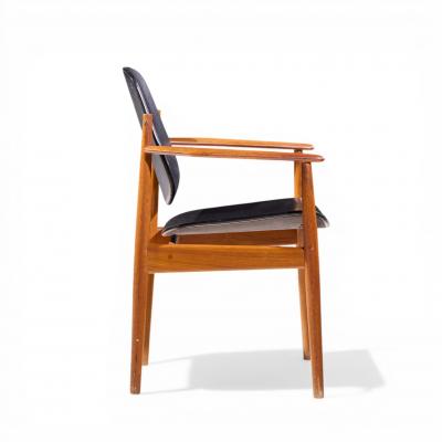 Arne Vodder Arne Vodder for France Son FD 184 Mid Century Danish Teak Dining Chairs Pair