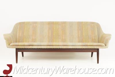 Arne Vodder Arne Vodder for George Tanier Mid Century Danish Walnut Loveseat