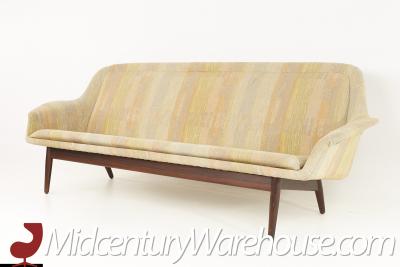 Arne Vodder Arne Vodder for George Tanier Mid Century Danish Walnut Loveseat