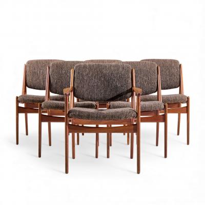 Arne Vodder Arne Vodder for Sibast Elle and Ella Danish Teak Dining Chairs Set of 6