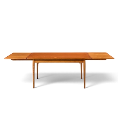 Arne Vodder Arne Vodder for Sibast Mid Century Danish Teak Dining Table with 2 Leaves