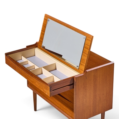Arne Vodder Arne Vodder for Sibast Mid Century Danish Teak Dressing Table Vanity Dresser