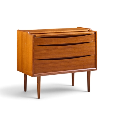 Arne Vodder Arne Vodder for Sibast Mid Century Danish Teak Dressing Table Vanity Dresser