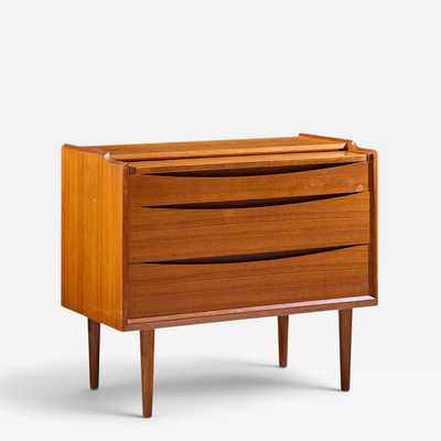 Arne Vodder Arne Vodder for Sibast Mid Century Danish Teak Dressing Table Vanity Dresser