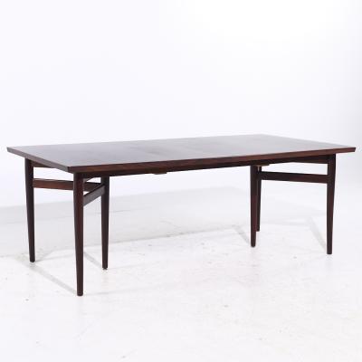 Arne Vodder Arne Vodder for Sibast Model 201 MCM Rosewood Expanding Dining Table 2 Leaves
