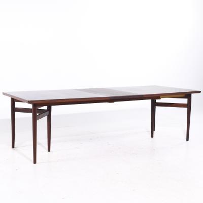 Arne Vodder Arne Vodder for Sibast Model 201 MCM Rosewood Expanding Dining Table 2 Leaves