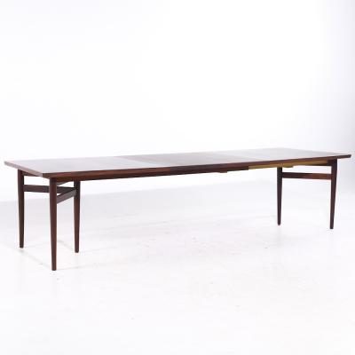 Arne Vodder Arne Vodder for Sibast Model 201 MCM Rosewood Expanding Dining Table 2 Leaves